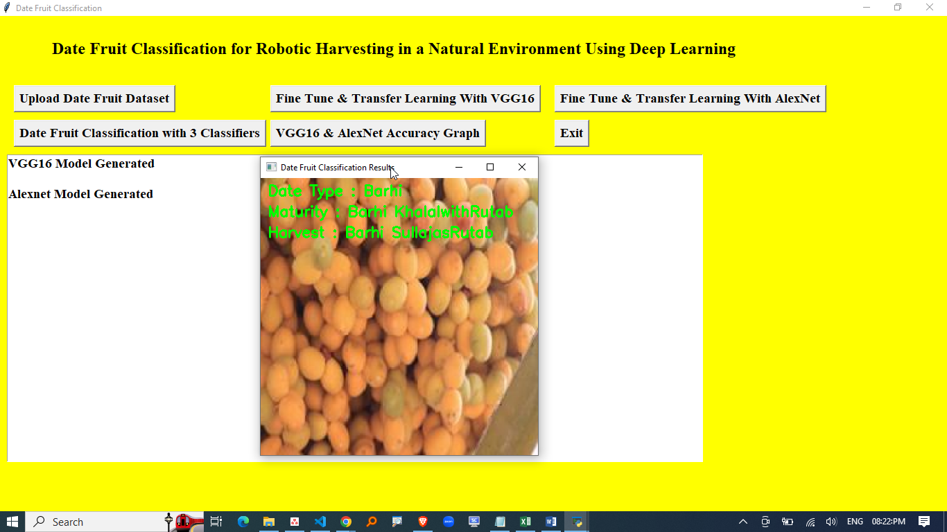 DATE FRUIT CLASSIFICATION FOR ROBOTIC HARVESTING IN A NATURAL ENVIRONMENT USING DEEP LEARNING