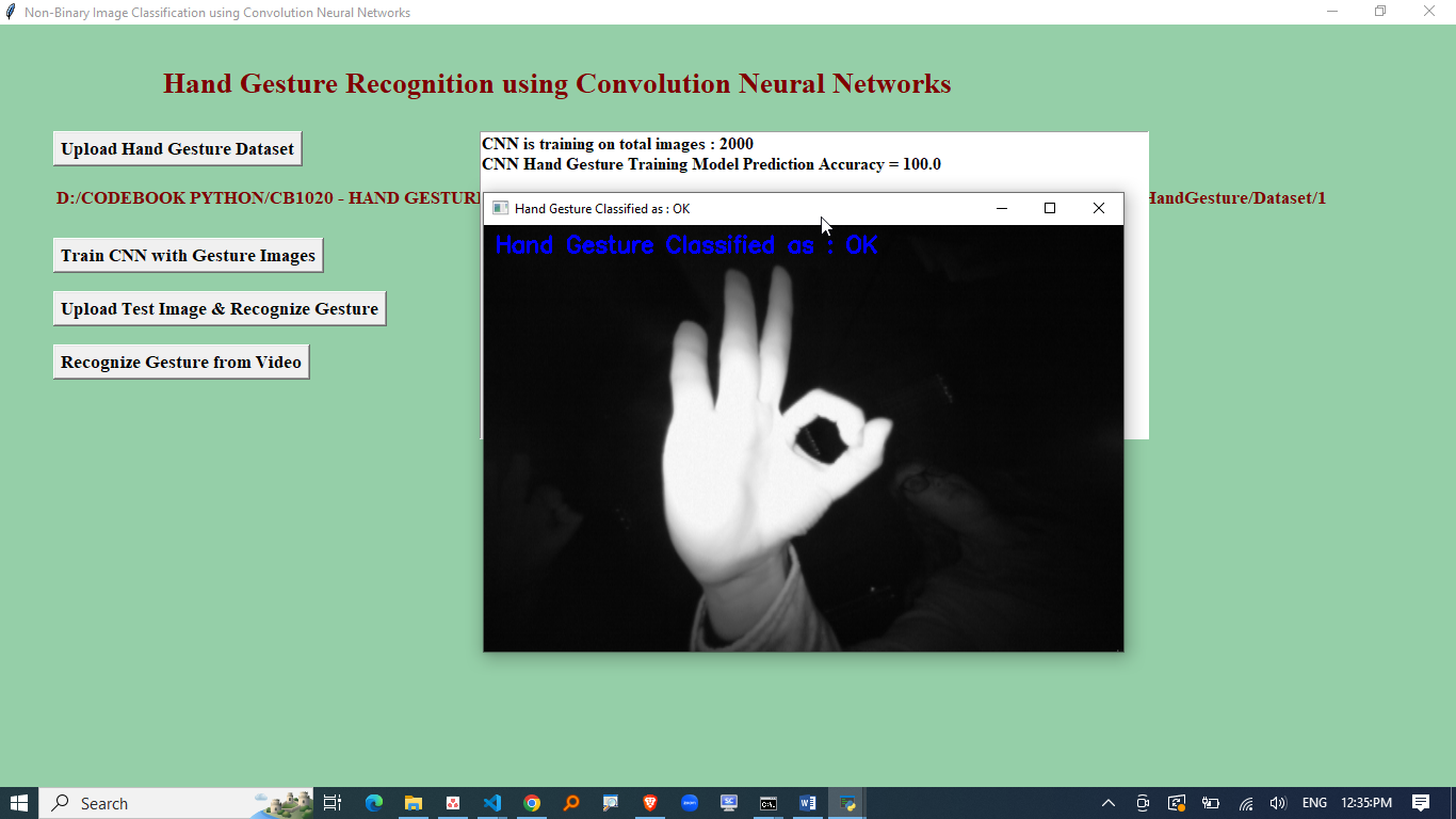 HAND GESTURE RECOGNITION USING CONVOLUTION NEURAL NETWORKS