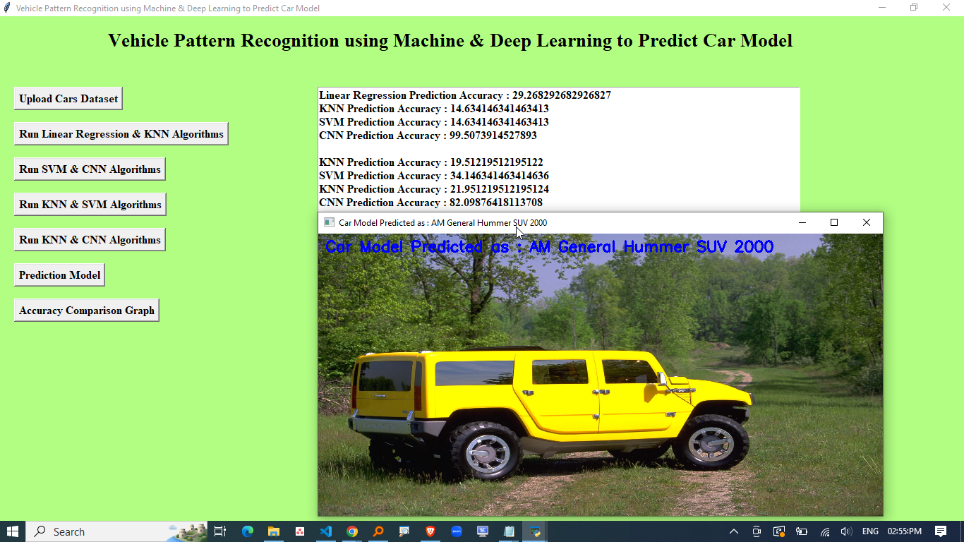 VEHICLE PATTERN RECOGNITION USING MACHINE & DEEP LEARNING TO PREDICT CAR MODEL