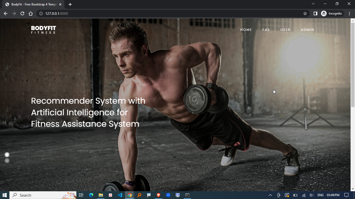 RECOMMENDER SYSTEM WITH ARTIFICIAL INTELLIGENCE FOR FITNESS ASSISTANCE SYSTEM