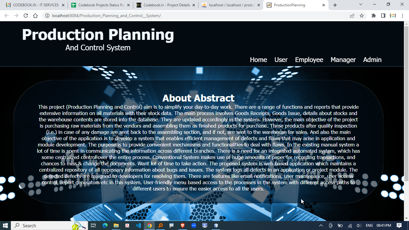 PRODUCTION PLANNING AND CONTROL SYSTEM