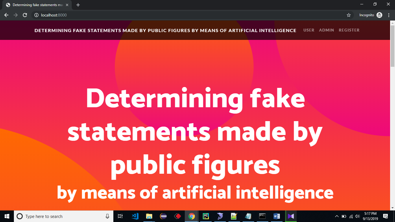 DETERMINING FAKE STATEMENTS MADE BY PUBLIC FIGURES BY MEANS OF ARTIFICIAL INTELLIGENCE